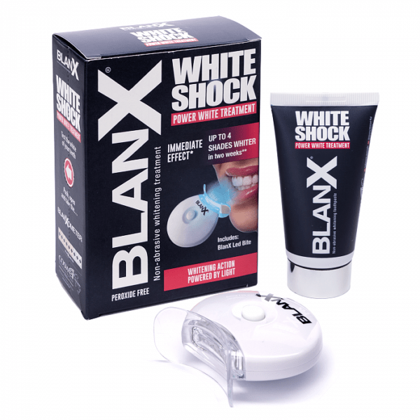 Зубная паста Blanx White Shock Treatment + LED Bite,